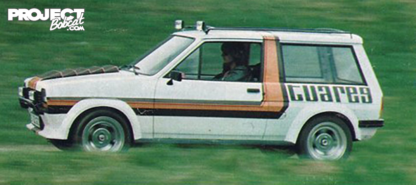 side view of ford fiesta tuareg in motion