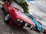 Row of Ford Escorts at Tennants Classic Ford meet