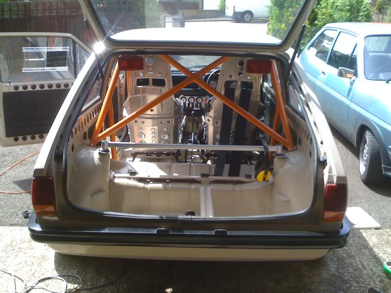 roll cage fitted to a fiesta popular plus