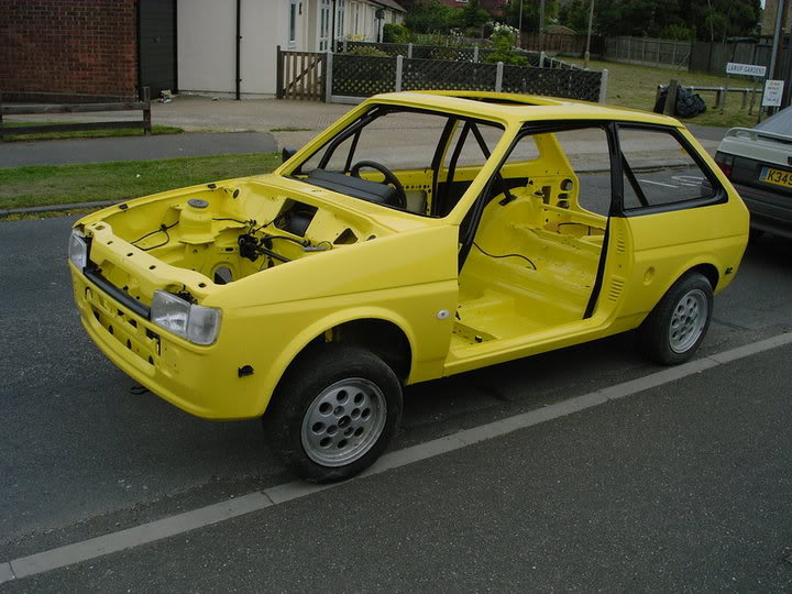roll cage fitted to fiesta rolling shell