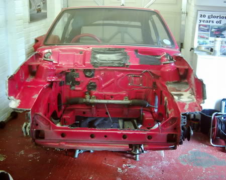 Mk2 Fiesta with front panels removed