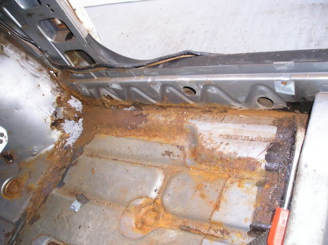 Fiesta offside footwell rust damage