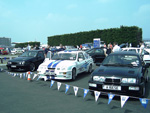 Line up of Ford Sierras