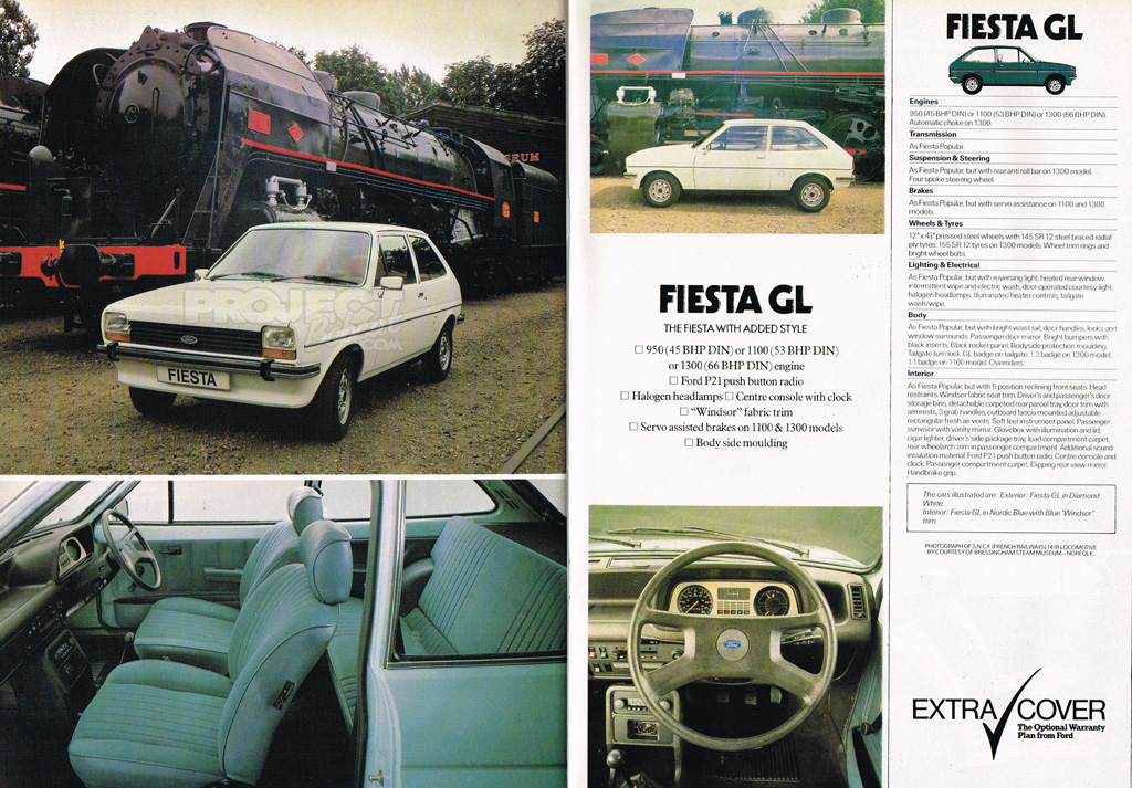 Mk1 Ford Fiesta GL brochure