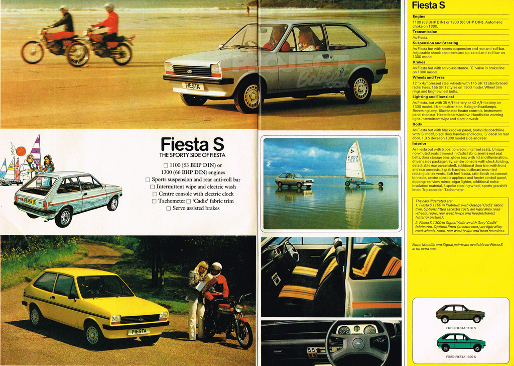 Mk1 Ford Fiesta S brochure