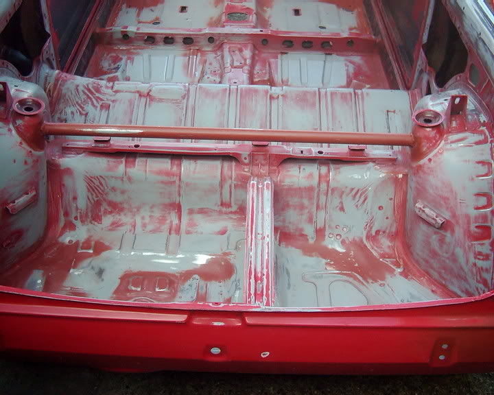 Fiesta mk2 boot floor with tar pad removed