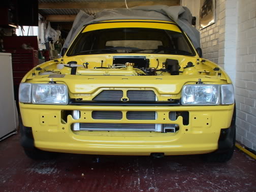 front view of 1989 Ford Fiesta XR2 track car