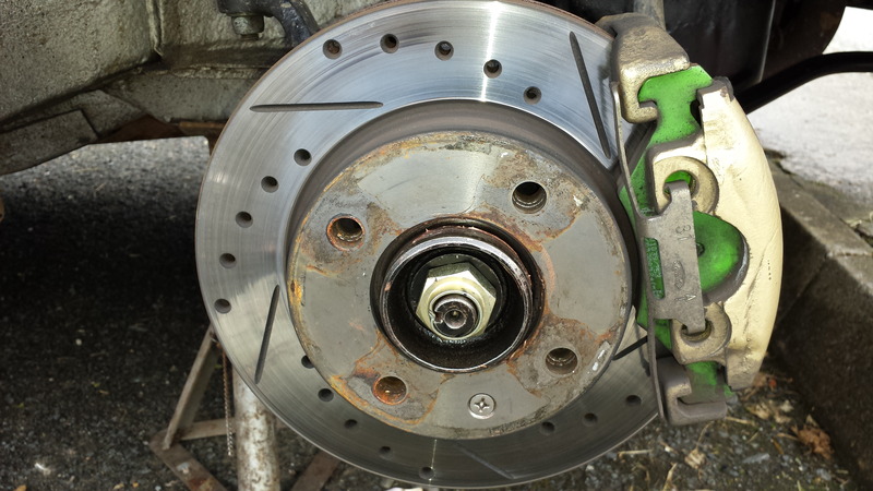 green stuff pads and brembo discs fitted to fiesta mk1